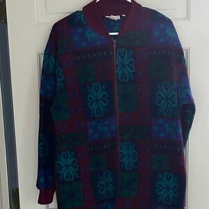 Long fleece bathrobe